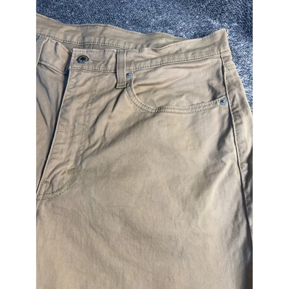 Levis 514 Straight Fit Khaki Pants Mens 36x32 Tan Cotton Stretch Chino Trousers